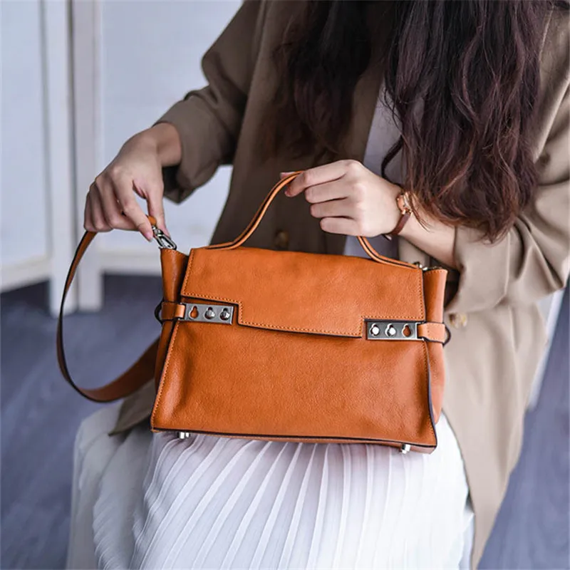 

Designers handmade high quality genuine leather women's handbag fashion casual daily party cow leather female shoulder bag