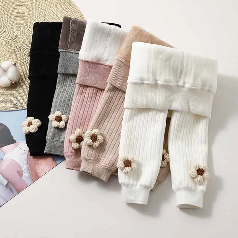 Baby Cotton Pants with Thick Fleece in Winter Especially Thick for Children One Pair of Winter Outer Pants for Babies Leggings