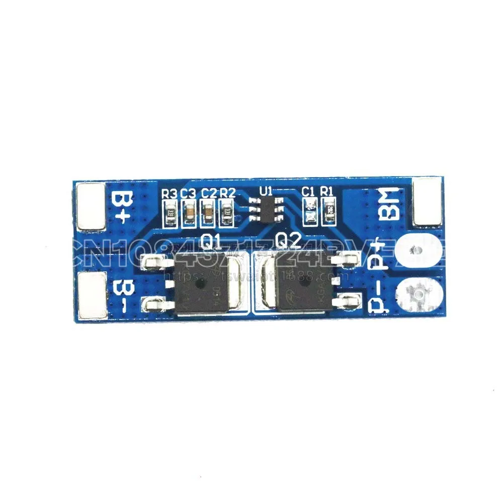 2 series 6.4V lithium iron phosphate protection board 7.4V lithium battery protection board 8.4V charging 8A current 10A