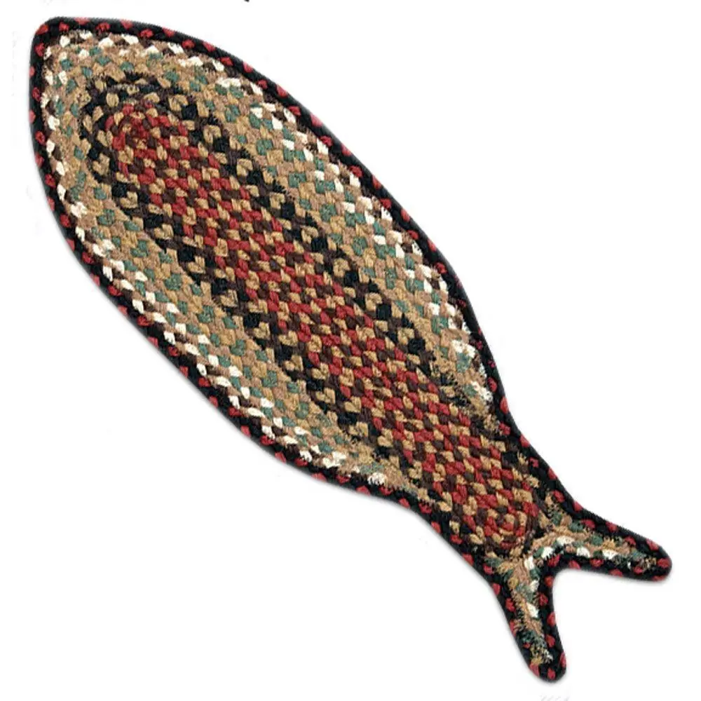 Fish Shape Carpet 100% Natural Jute Braided Rug