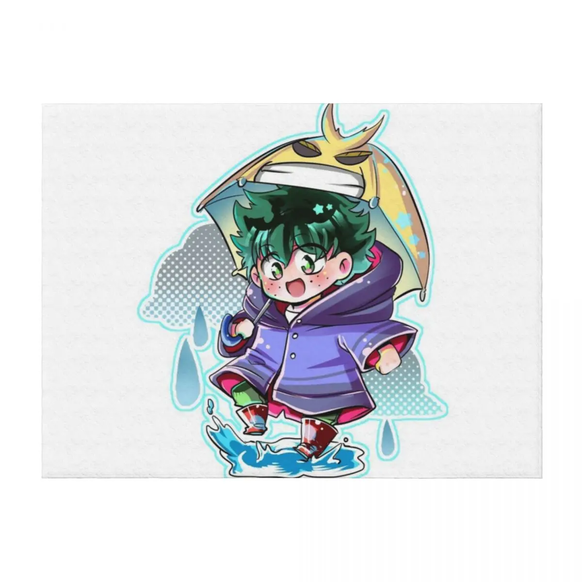 

Rainy Deku Throw Blanket Loose Sleeping Bag Flannels Blankets For Sofas Blankets