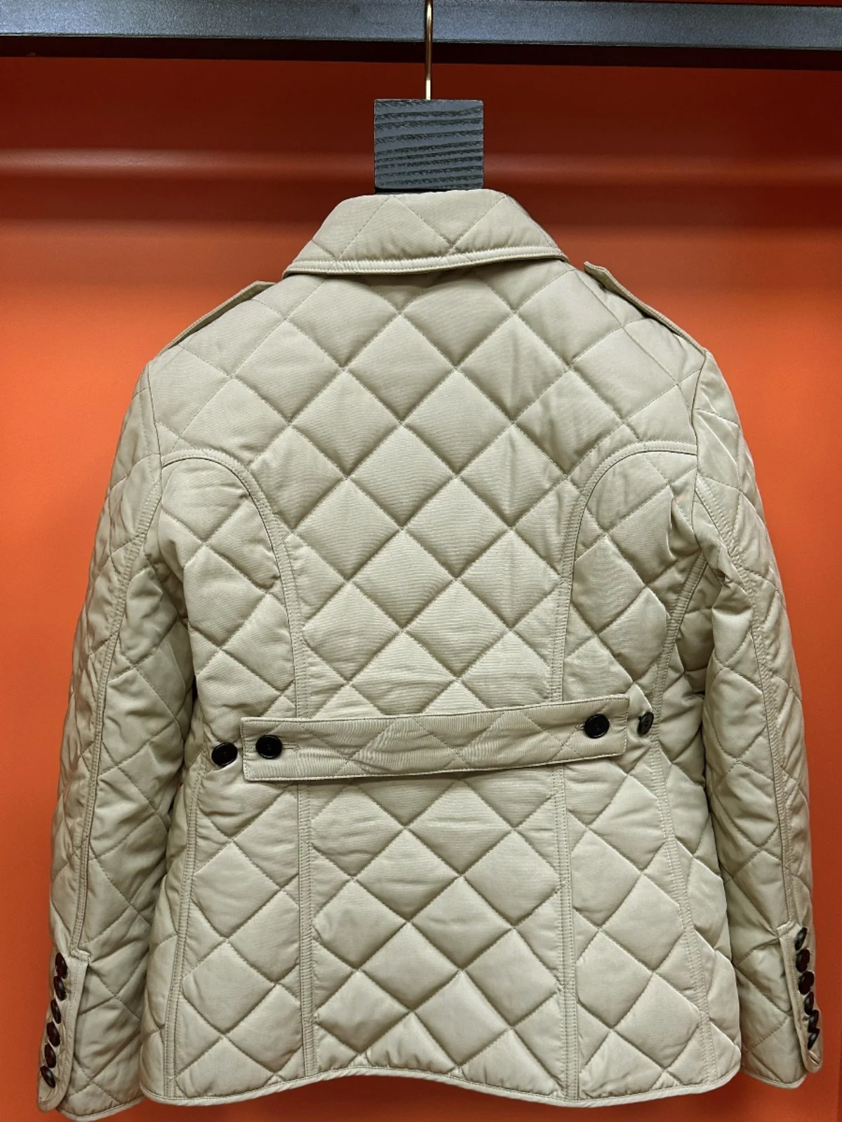 クラシックコットン Jaet レディース スリムフィット キルティングパターン 秋冬 アウター Sli Briti Sle 襟 シングルボタン