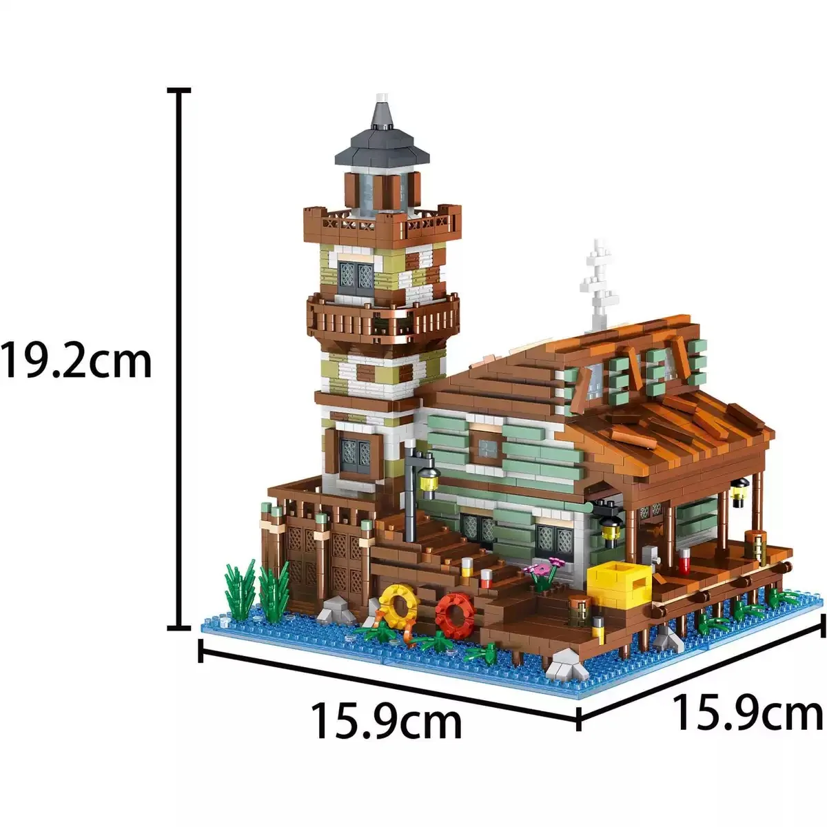 MOC Mariene Architectuur Vissen Dorp Hut Modle Bouwstenen Straatbeeld Architectuur Baksteen Puzzel DIY Speelgoed Kinderen Geschenken