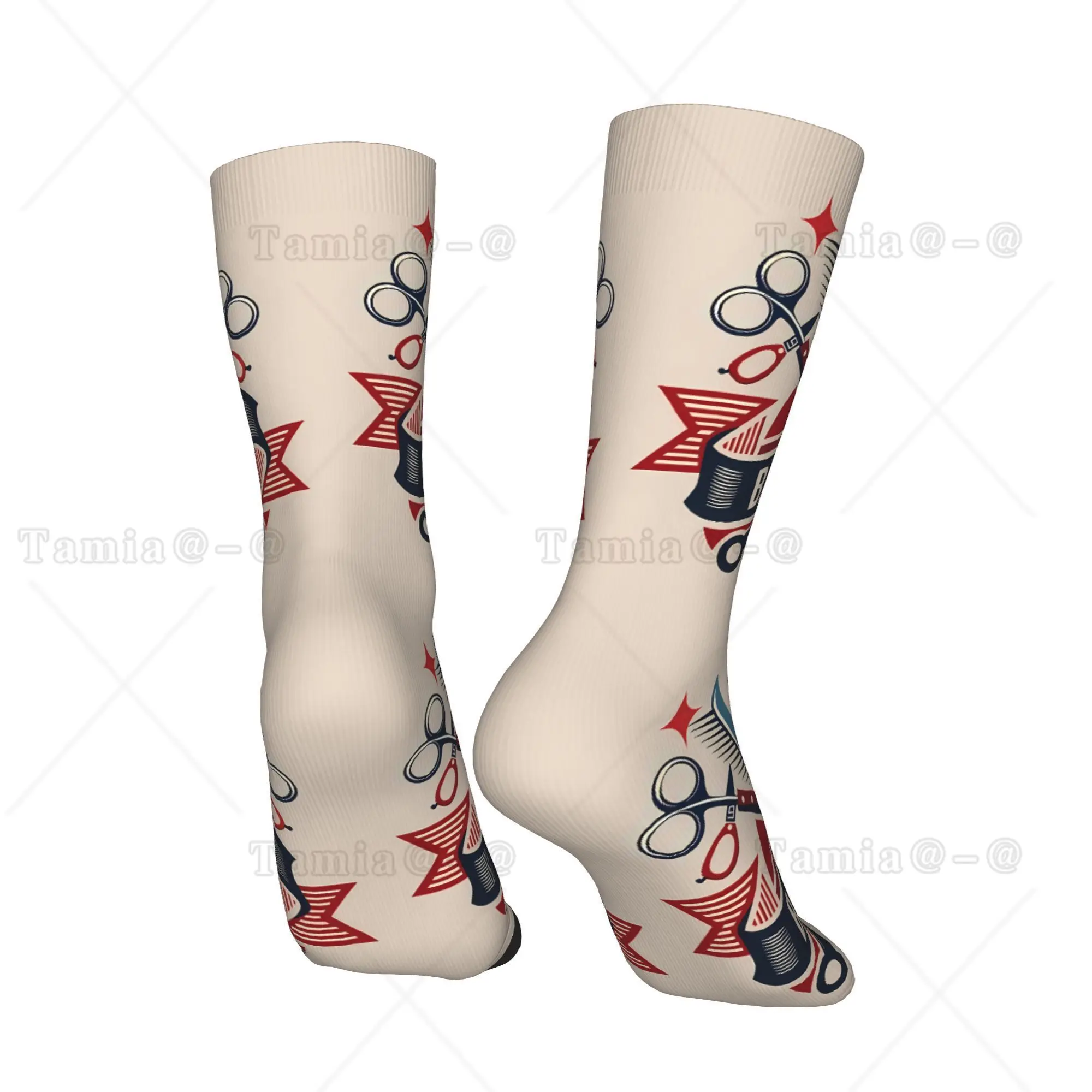 Носки для парикмахерской с принтом, мужские модные полиэстеровые носки