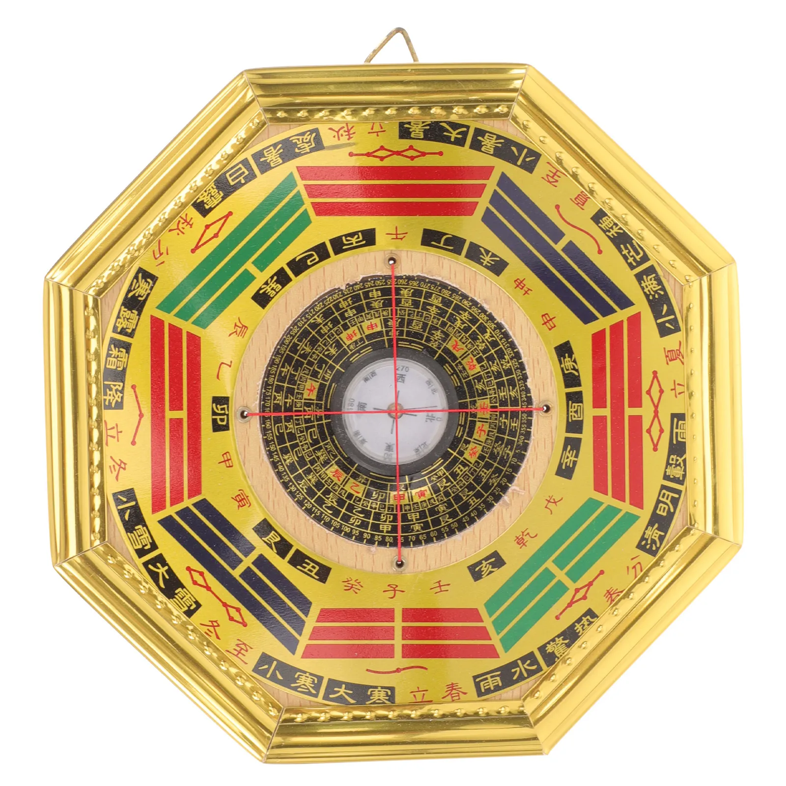Vintage Luo Pan Bagua Mirror Decorative Compass Chinese Style Hanging Divination Ornament Portable Unique Design