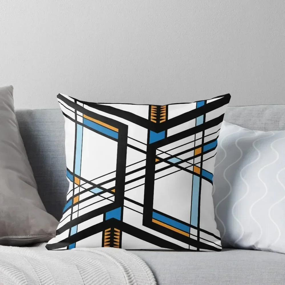 

Mid Century Modern Bradley Blues Throw Pillow Couch Pillows bed pillows sleeping pillows Sofas Covers pillow