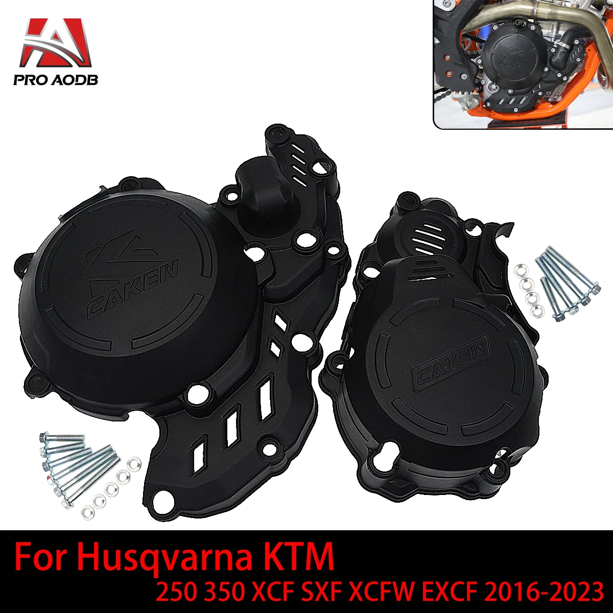 

Motorcycle Lgnition Clutch Cover Guard Protector Kit For GAS GAS HUSQVARNA KTM EXF SXF XCF 250 350 XCFW 2017 2023 FREERIDE 4T