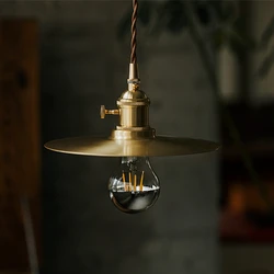 Vintage brass chandelier American-style industrial style bar cafe restaurant corridor light
