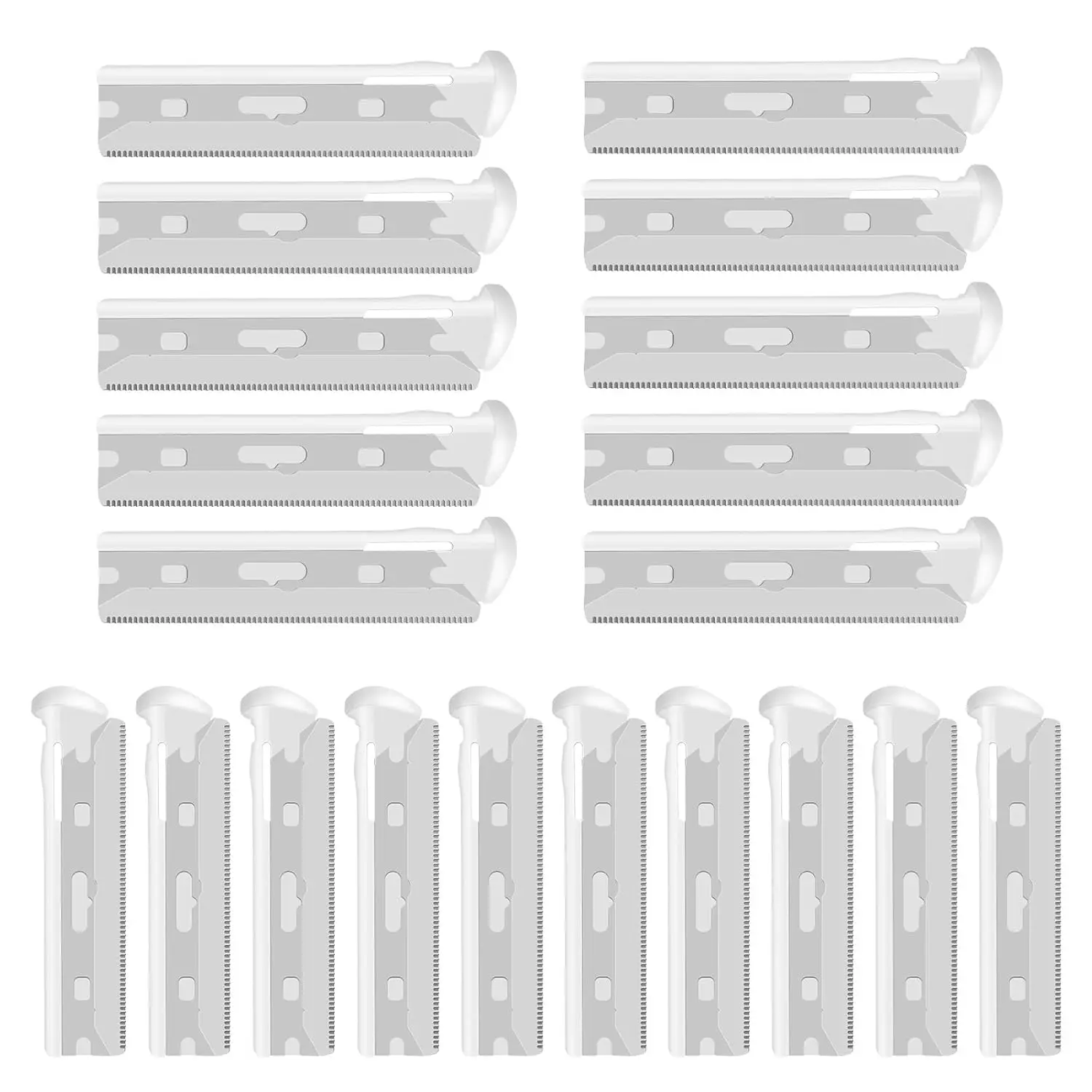 

20 Pack Replacement Blades for Tweezerman Facial Razor, Stainless Steel Refills for Smooth Skin