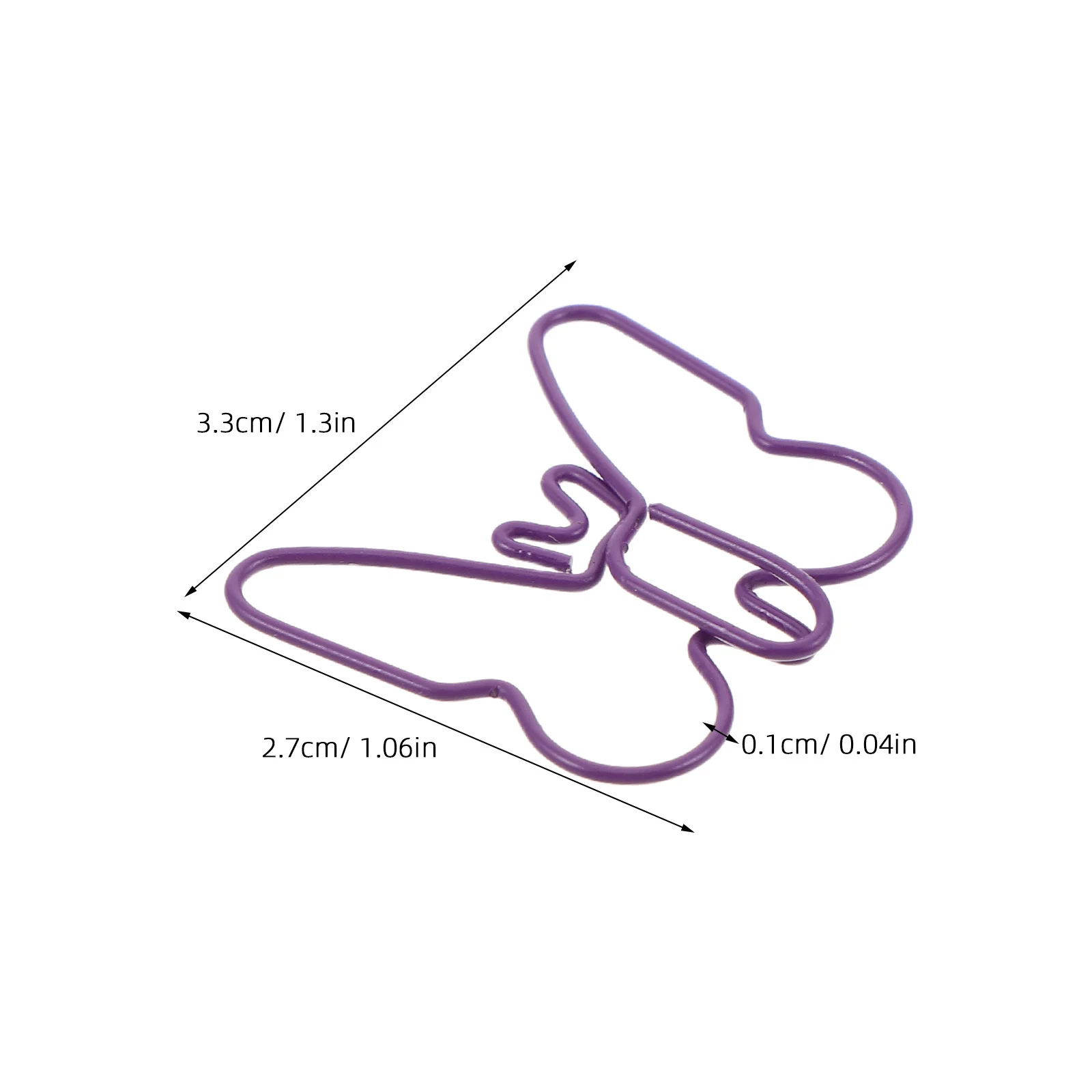 60pcs Creative Colorful Paper Clips Butterfly Shape Metal Multicolor Binder Clips For Office School Stationery File Organization