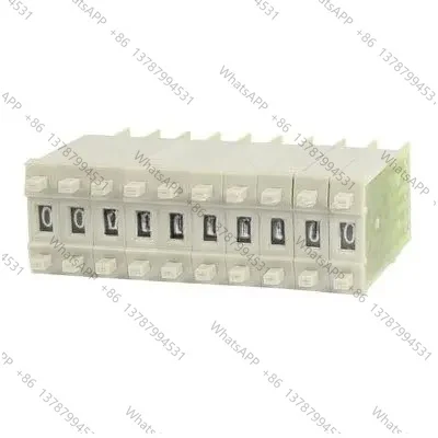 10pcs Beige Black 22mm x 8mm 0-9 Digits BCD or Decimal Code Pushwheel Thumbwheel Switches KM1 KSA-1 or end Plates Blank Spacers