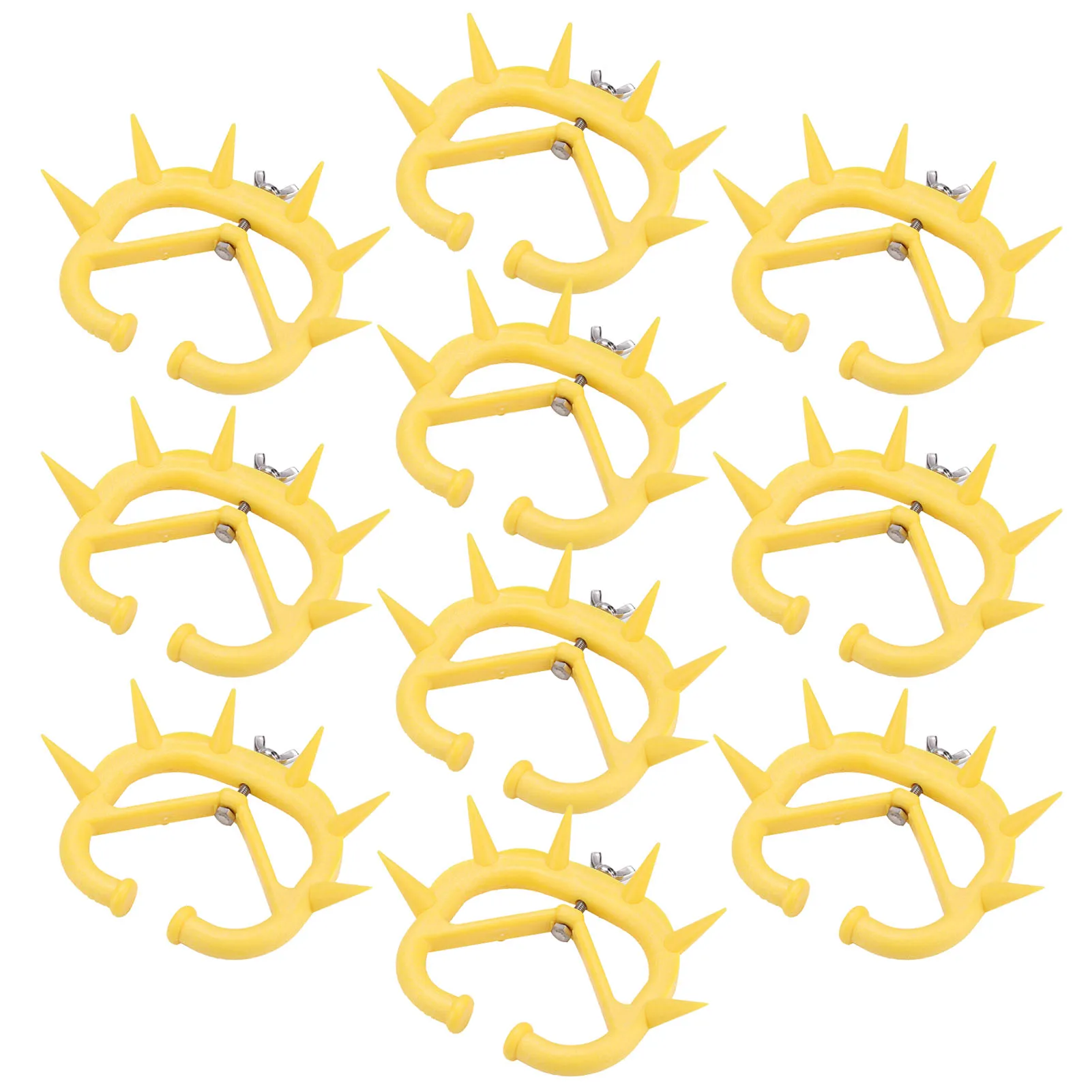 

10Pcs Plastic Calf Nose Ring Tightness Adjustable Calf Weaning Spiked Ring Preventing Suckling for Farm