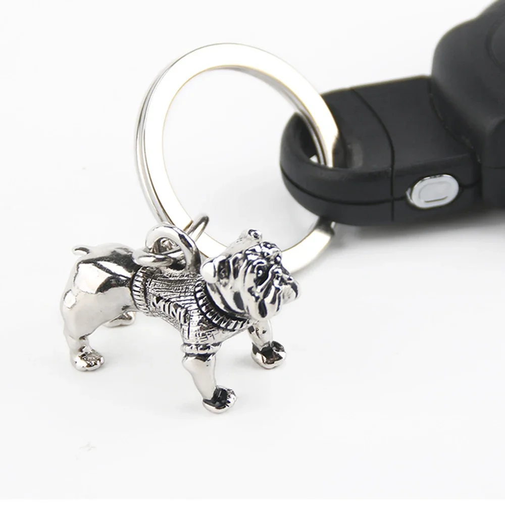 Car Bulldog Keychain Decoration Key Chain Ring For Mini Cooper One JCW S R50 R52 R53 R55 R56 F55 F56 F60 Countryman Accessories