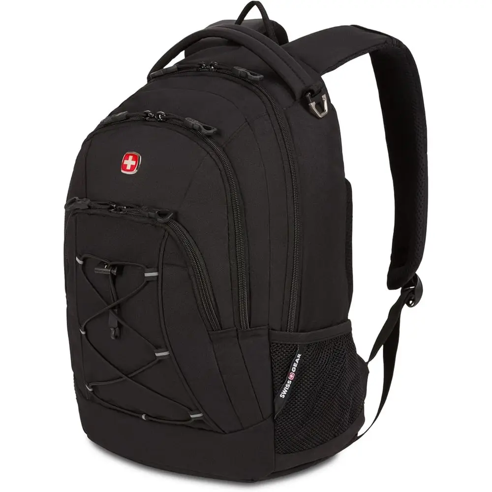 

Compact 13 Laptop Backpack with Reflective Details, Organizer Pockets and Bungee Cord Attachments