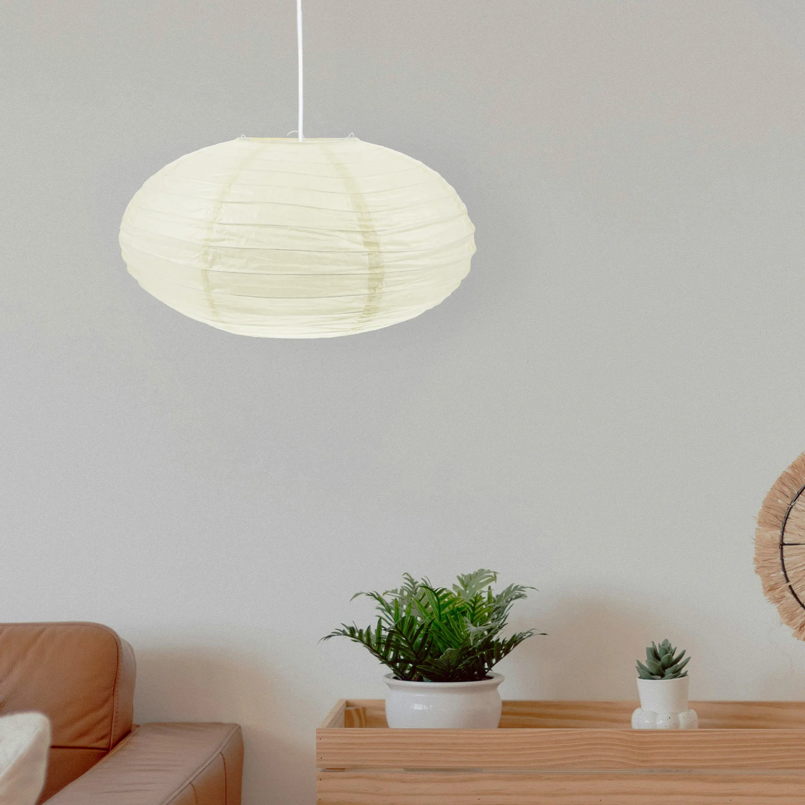 

Foldable Paper Lantern Shade Hanging Lampshade Light Cover Pendant Party Decoration Simple Color Soften Bright Lamp