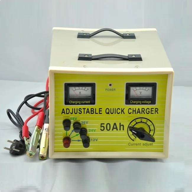 50A 24V GEL Lead Acid Car Battery Adjustable 12V 24V 36V 48V Lead Acid Digital Battery Charger