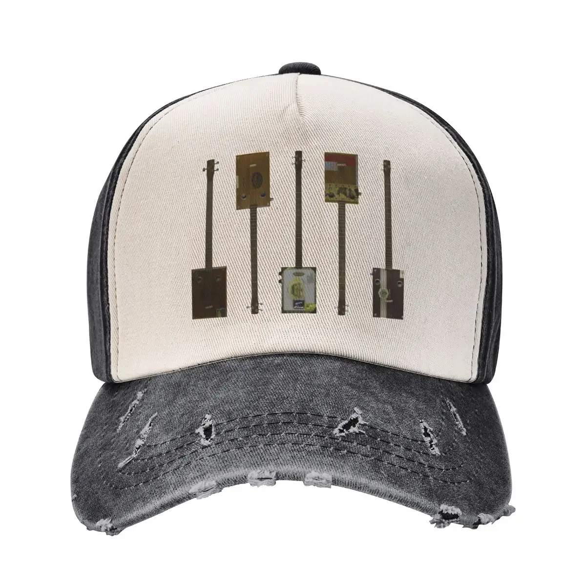 

Cigar-Box Guitars Baseball Cap Big Size Hat Icon Thermal Visor Men's Caps Women's