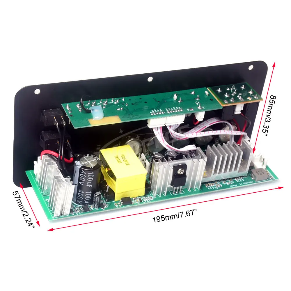 Woopker 300W Bluetooth Audio Amplifier Board D100 Subwoofer Dual Microphone AMP Module 12V 24V 220V Medie Player