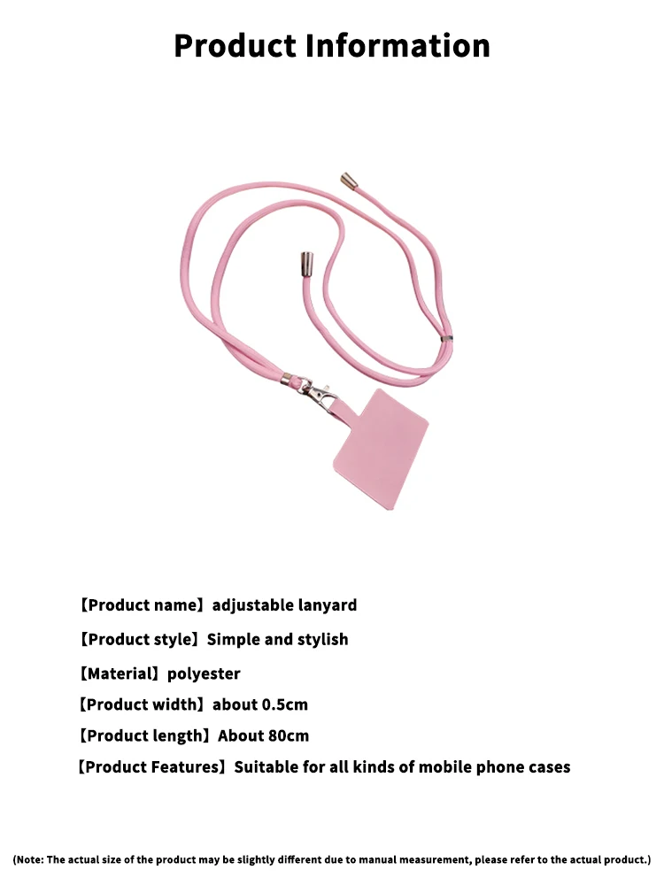 Collier à bandoulière avec lanière universelle pour téléphone portable, longue lanière de réglage, étui de téléphone avec Clip, lanière de sécurité