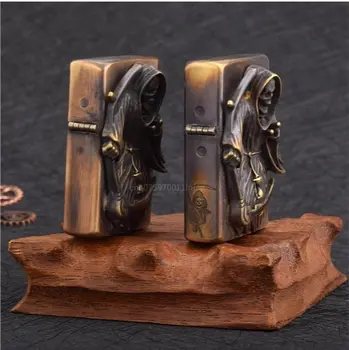 זורו פליז רטרו לפיד מצת אישית סדרת חותמות ישנות לגברים עמיד בפני רוח נפט מצית עישון אביזרי גברים מתנה 8 best sales מצית רטרו - №2