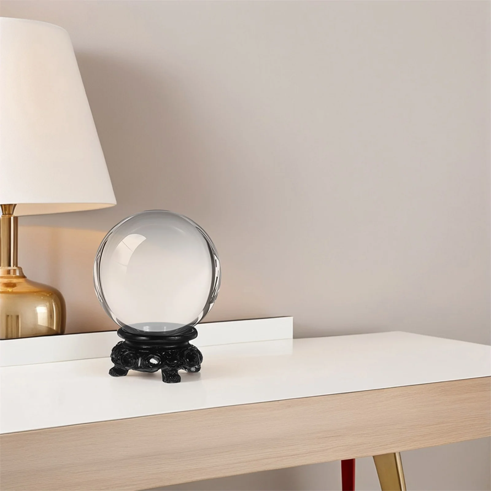 

2Pcs Resin Crystal Ball Stand Hollow Base Display Holder for Stone Spheres Eggs Halloween Decor Modern Desktop Ball Holder