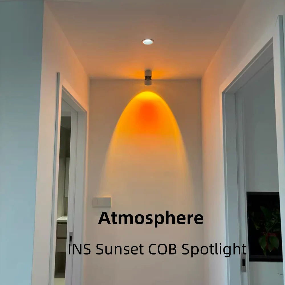 Romantic Sunset Spotlight LED Lamp Interior Surface Surface Embedded Ceiling Spot Lighting For Decoration Living Bedroom Hallway