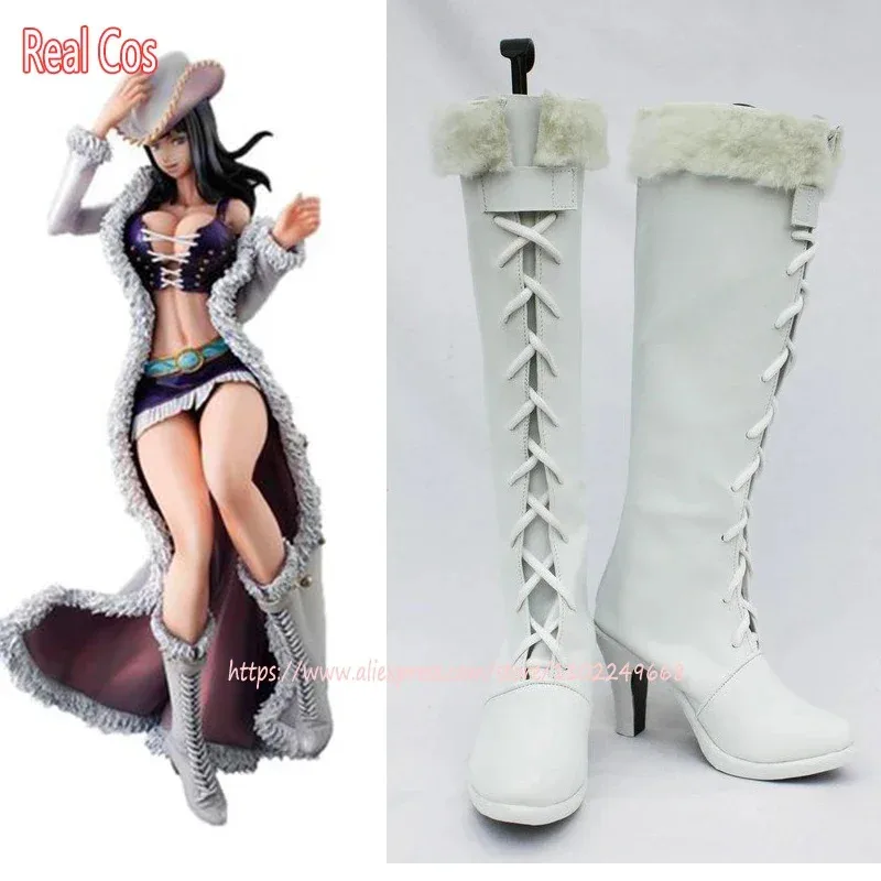 

RealCos Anime Nico Robin Cosplay Shoes Boots White Custom Made