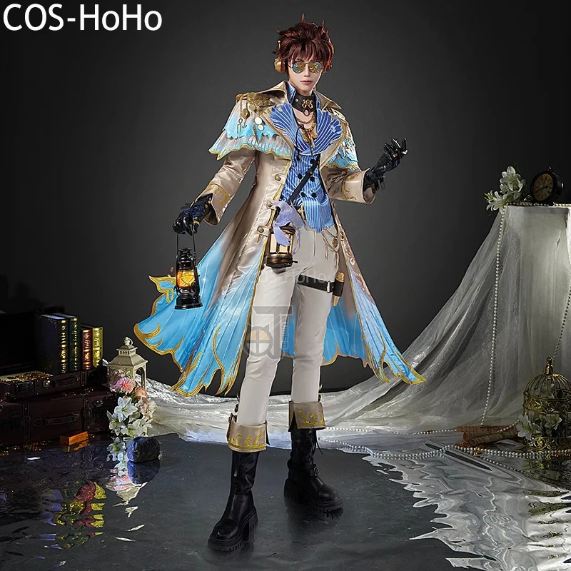 COS-HoHo Identity V Naib Subedar Mercenary Game Suit Gorgeous Handsome Uniform Cosplay Costume Halloween Party Outfit Men