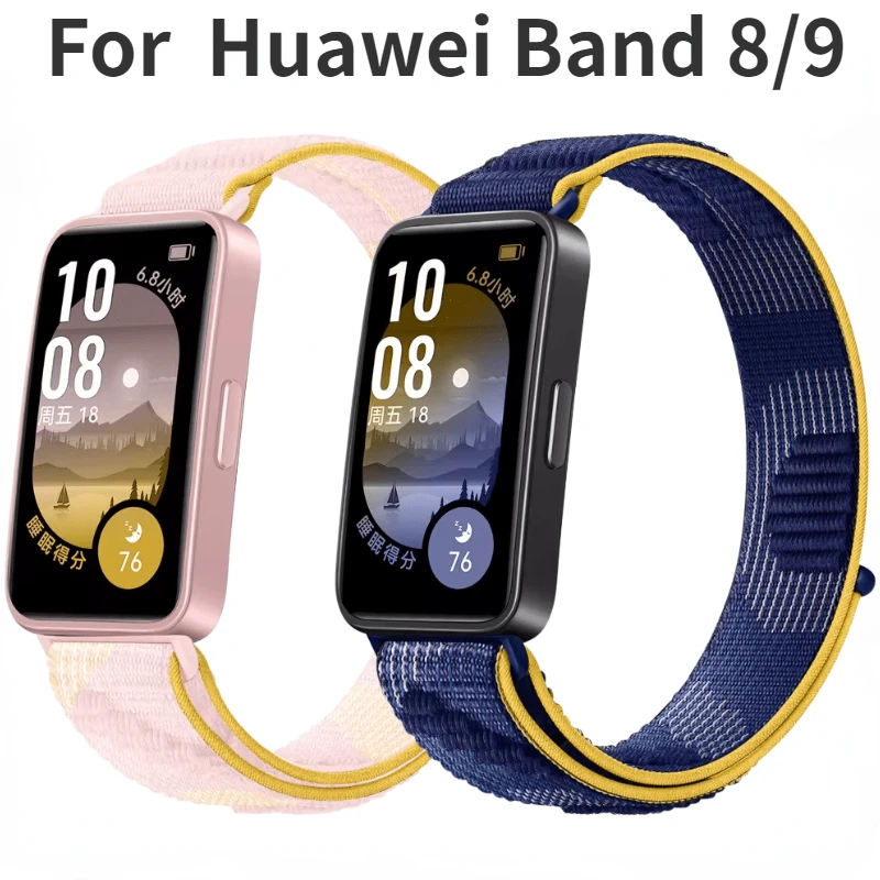 Sports Nylon Loop Strap for Huawei Band 9/8 Officiel Replacement Bracelet Belt for Huawei Band 8/9 Wristband Correa Accessories