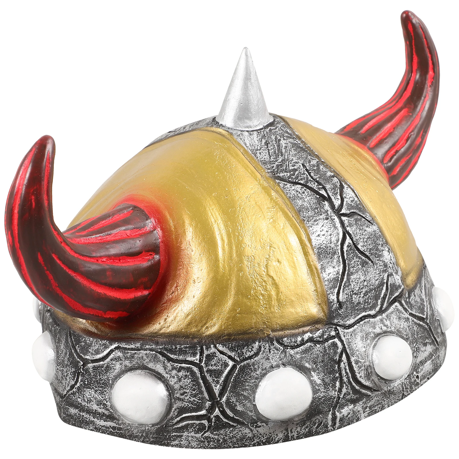 

Latex Head Cover Viking Hat Cosplay Ox Horn Festival Party Headgear Decoration Photo Prop Halloween Role Playing Toy Makeup