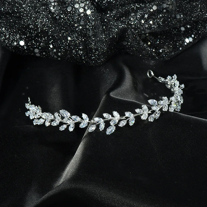 Luxury Bridal Headbands Wedding Hair Pieces Headdress Crystal Bride Hairband Tiaras For Women Wedding Hair Jewelry Headpieces