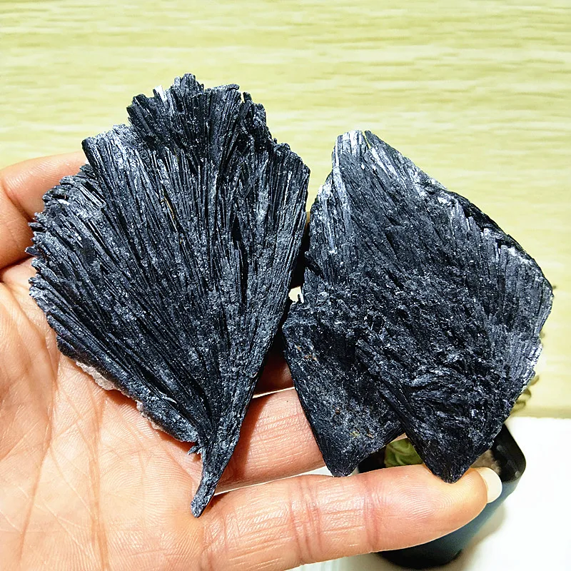 Natural Black tourmalin Crystal Stone Mineral Specimen Room Gems Ornament Spiritual Meditation Exorcism Feng Shui Home Decortion