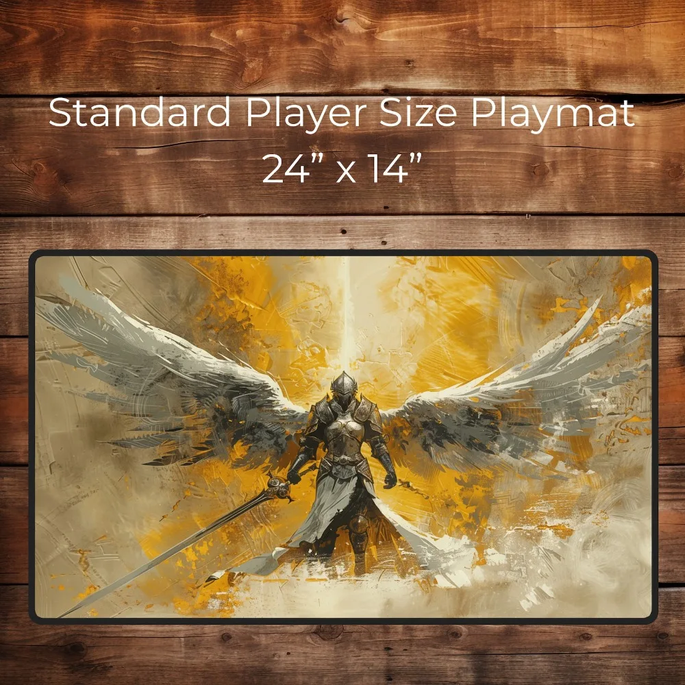 Angelic Knight Rebirth Custom Playmat For Table Top Gaming, TCG Playmat, Gamer Gift, DND Accessory mousepad profissional