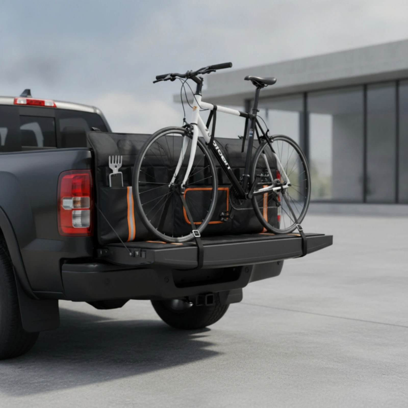 Tailgate Pad with Straps Soft Tailgate Cycling Pad Secure Heavy Duty for Cyclists, Pickup Truck