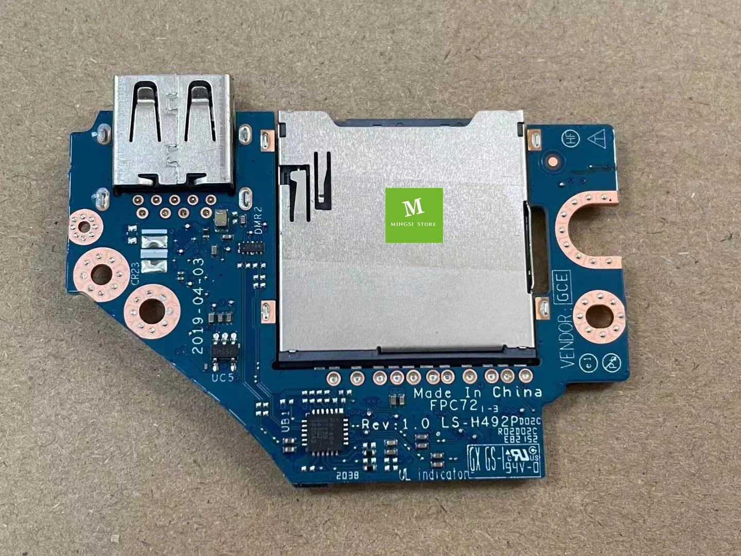 

GENUINE FOR HP Shadow Elf 5 PLUS 17-CB USB SD CARD READER BOARD TPN-C144 LS-H492P