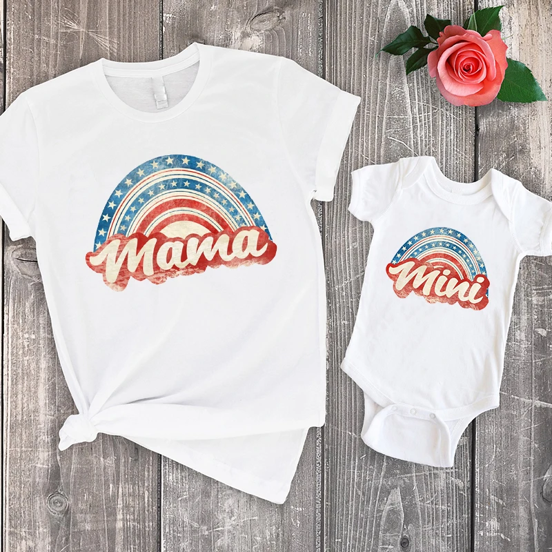 Mommy and Me 4th of July Tshirt Mama Shirts Fourth of July Matching Tees Patriotic Mommy and Me Shirt 4th of July Outfit