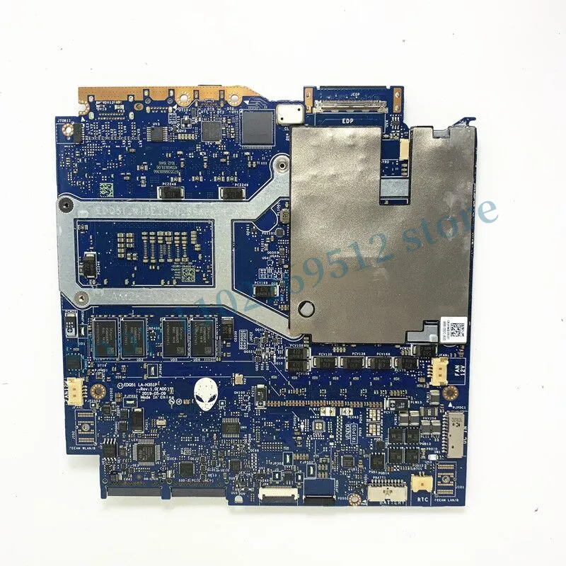 CN-009PM5 009PM5 09PM5 For DELL M17 R2 Laptop Motherboard LA-H351P W/ SRF6U I7-9750H CPU N18E-G2-A1 RTX2070 16GB 100%Tested Good