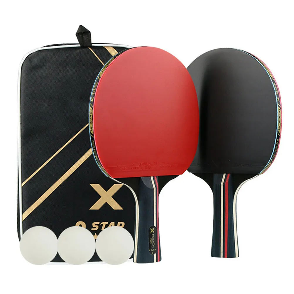 

1Set Table Tennis Rackets Professional Training Pong Rackets Easy to Use Straight Horizontal Handle Anti-Slip Grip