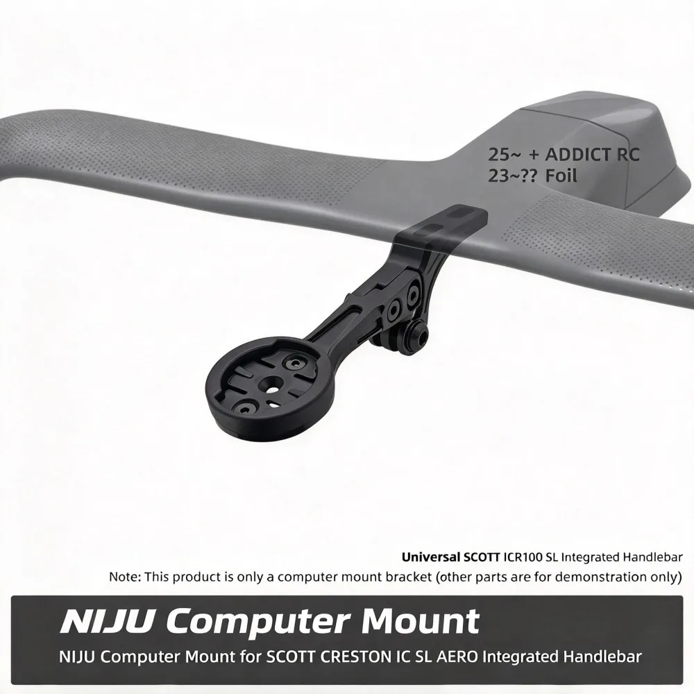 For SCOTT CRESTON IC AERO ICR100 SL CNC Aluminium Bike Computer Mount Handlebar Addict RC Foil for GOPRO Garmin Wahoo Bryton GPS
