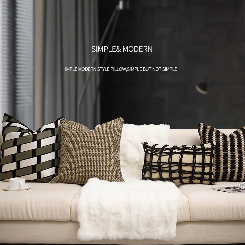 30x50/45X45/50x50CM Twill Weave Throw Pillow Cover Light Luxury Stamping Waist Cushion Cover Decor Home Decorative Pillowcase
