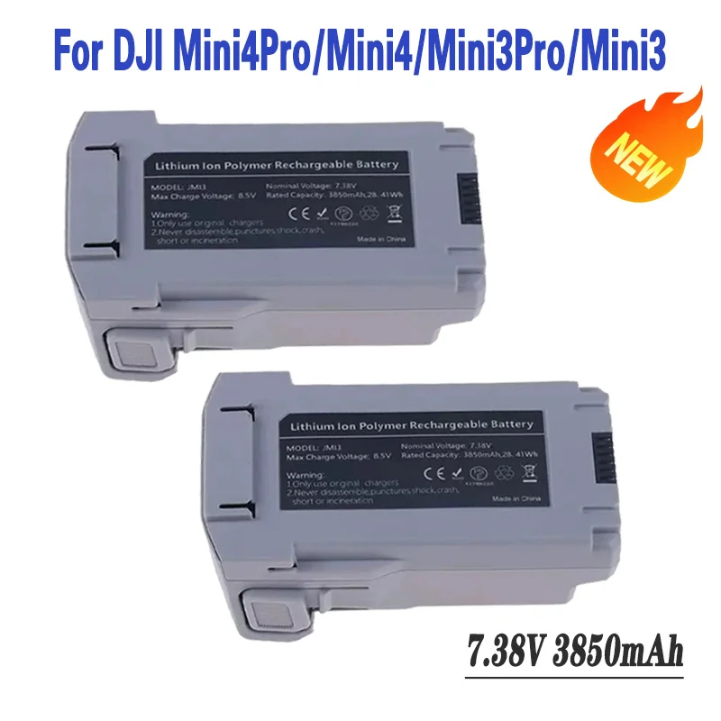 100% batería Original 7,38 V 3850mAh para DJI Mini4Pro/Mini4/Mini3Pro/Mini3 Hub de carga accesorios de batería de Vuelo Inteligente