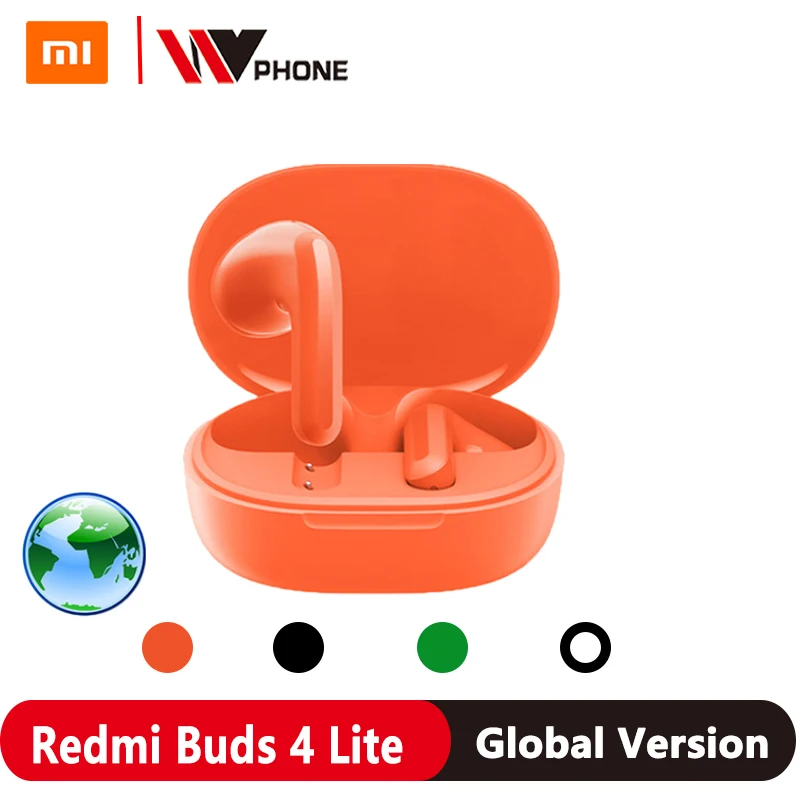 Global Version Xiaomi Redmi Buds 4 Lite Earphone TWS Bluetooth Headset IP54 20 Hours Battery Life Mi True Wireless Earbuds