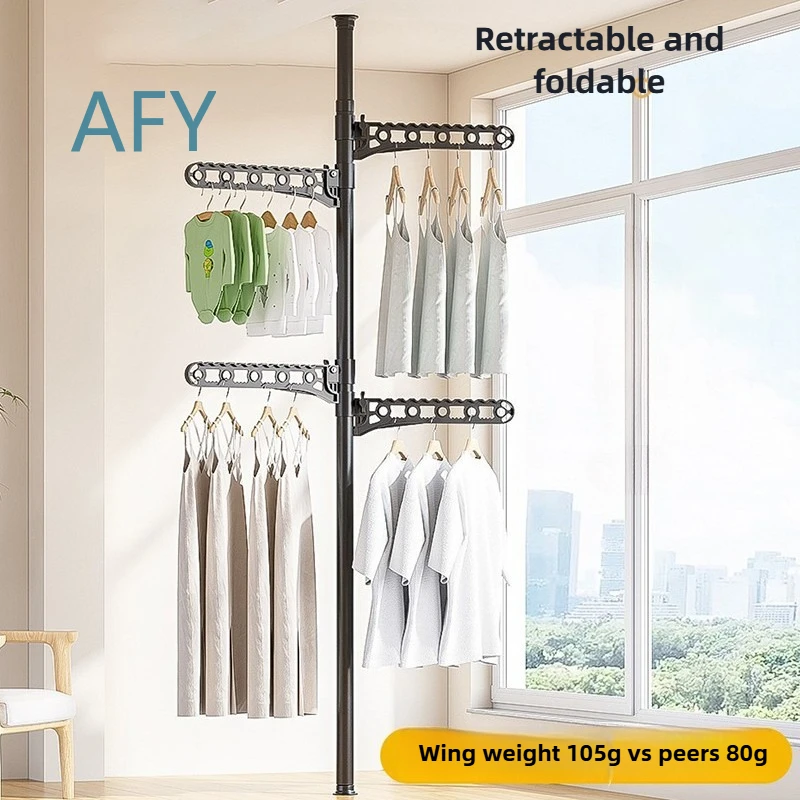 Adjustable Clothes Rack for Home Use Drying Stand Storage Coat Rack Floor Standing Hanging Clothes Organizer Modern Bedroom