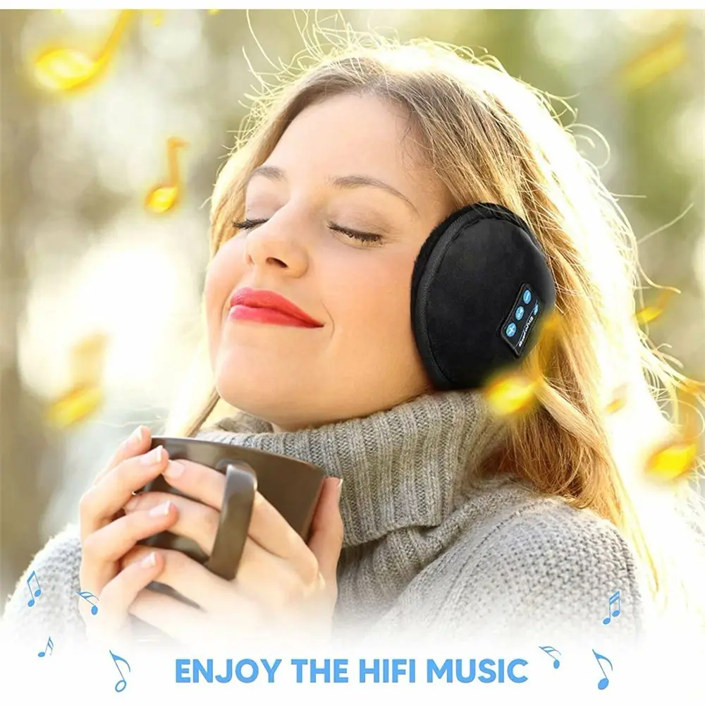 Keep Warm Bluetooth 5.0 USB Headsets Headphones Bluetooth Earmuffs Wireless Music Ear Muffs Warmers