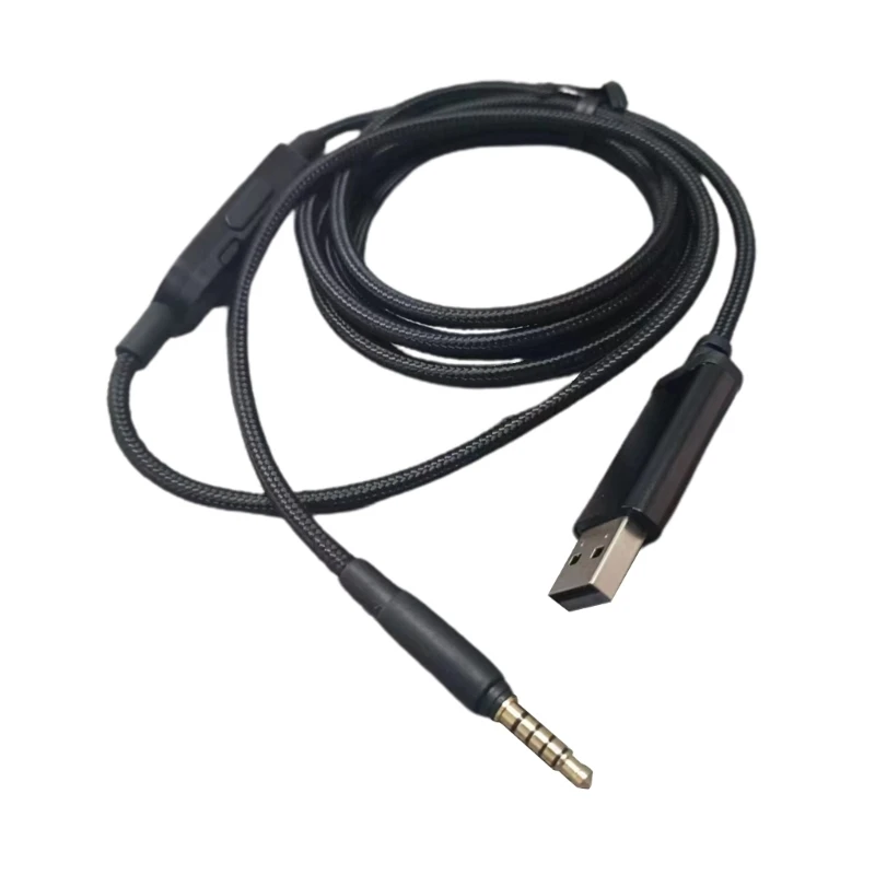 Nylongeflochtenes 3,5-mm-Headset-Kabel Ersatz für MMX300-Kopfhörerkabel D46B