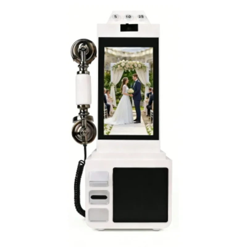 Video guestbook, wall-mounted 8-inch touchscreen, touch-interactive, support
