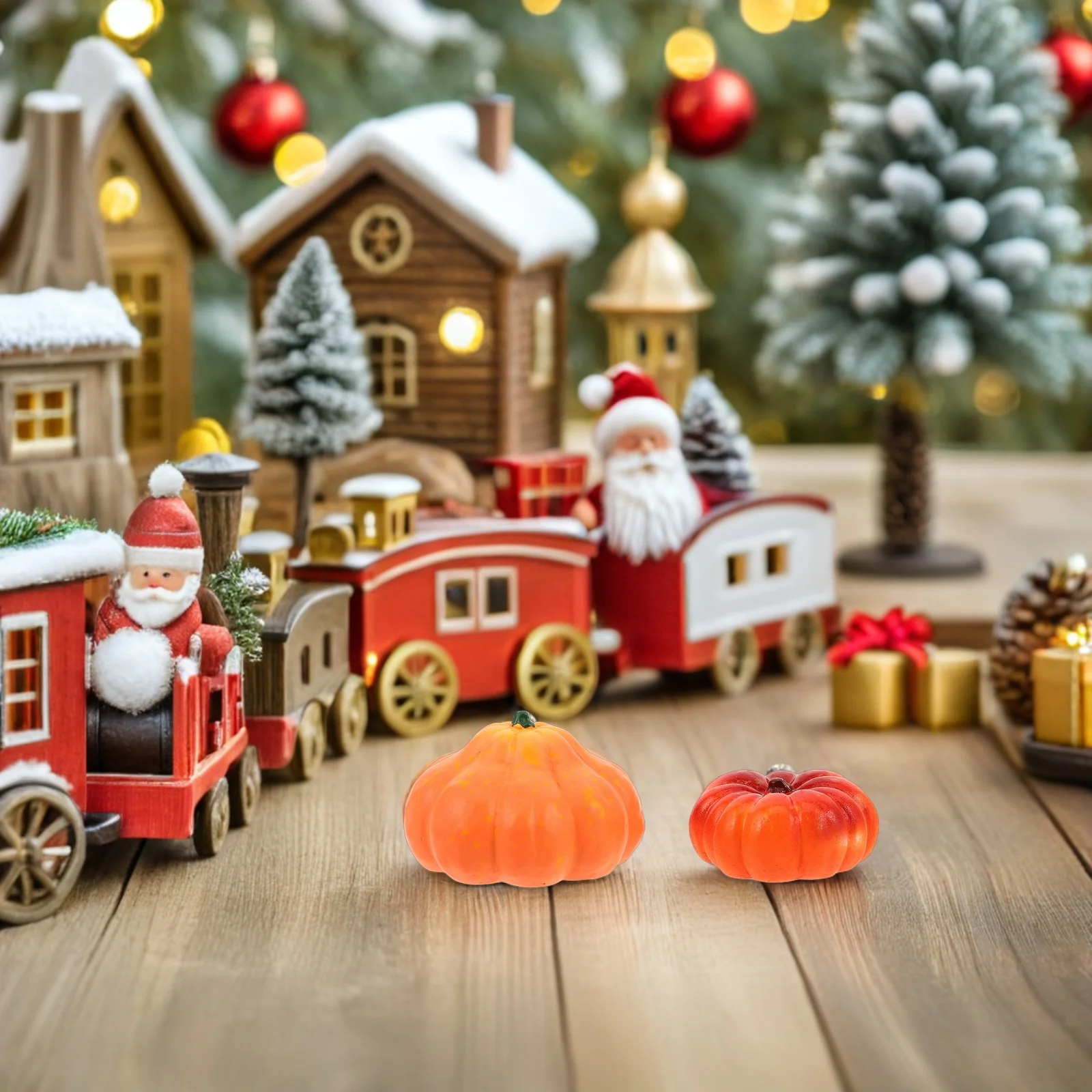 

12 Pcs Mini Pumpkin Ornaments Harvest Artificial Pumpkins Faux Halloween Table Decor