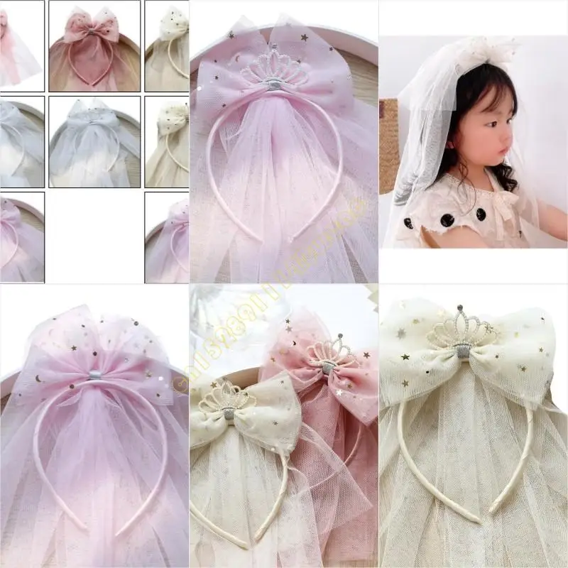 

Lovely Little Girl Headband Enchanting Headband Elegant Bowknot Headband for 1-8 DXAD