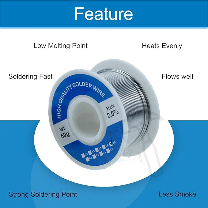 Imagem -03 - Fio de Estanho para Solda 0.8 Mm1 mm 100g Ecológico Baixo Ponto de Fusão sem Necessidade Limpa Sn99.3cu0.7 sem Chumbo Fio de Estanho para Solda