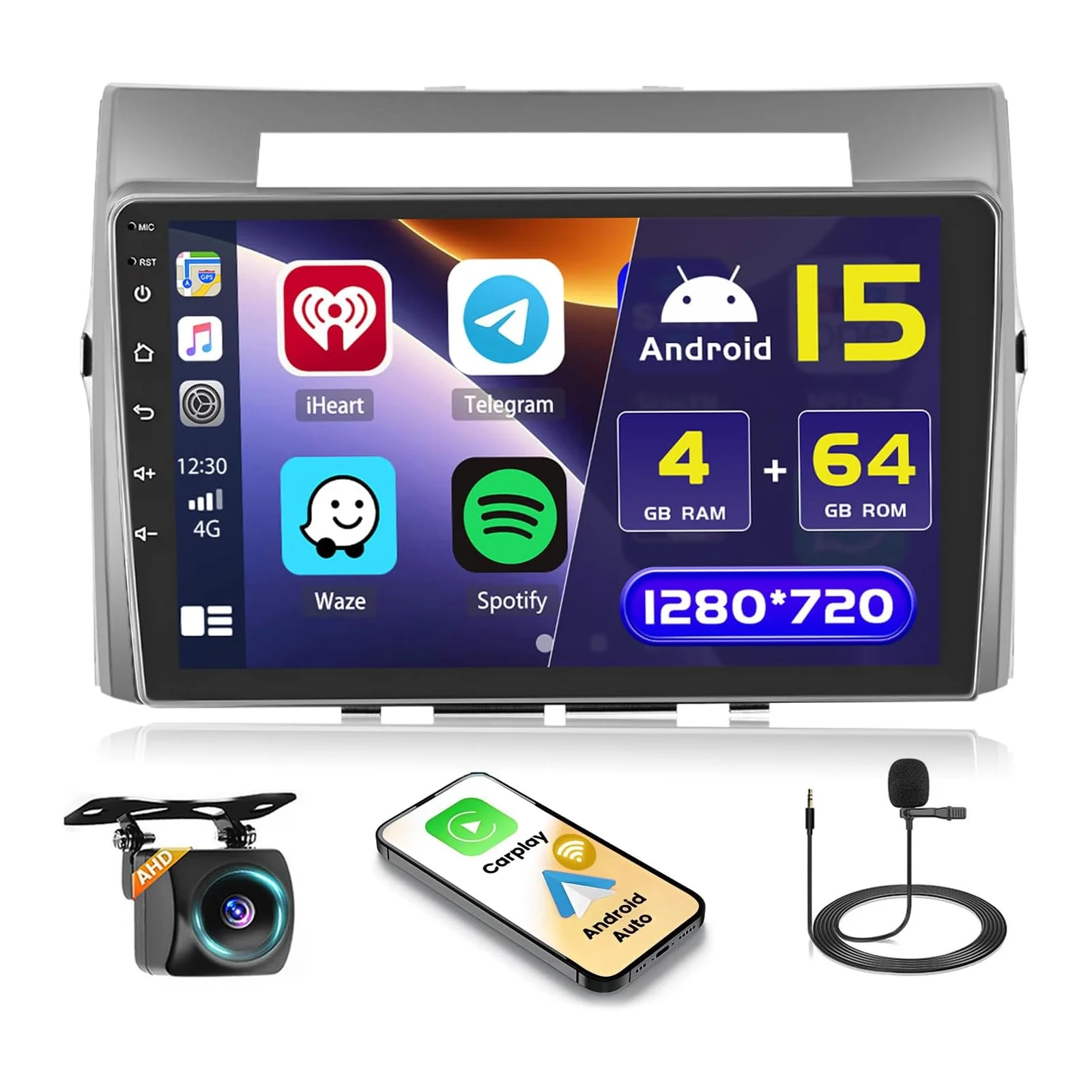 MOPECT DAB+ Für Toyota Verso Corolla 2004-2009 Kabelloses CarPlay Android Auto Autoradio GPS Multimedia Stereo FM/RDS DVR 2 Din